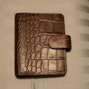 Filofax Classic Croc Pocket Organizer Chestnut